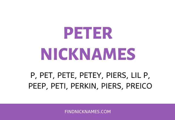 Nicknames for Peter