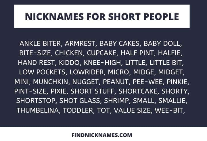 100+ Popular Nicknames for Short People — Find Nicknames