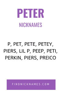 Peter Nicknames