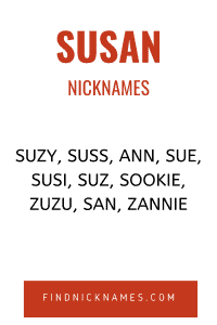 Susan Nicknames