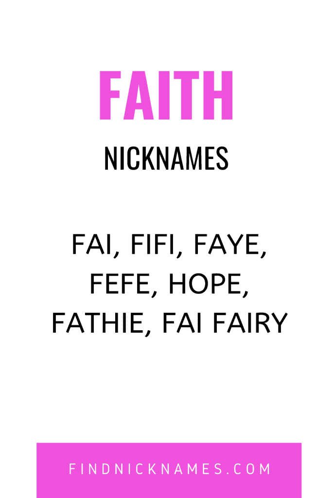 30+ Creative Nicknames for Faith — Find Nicknames
