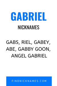 Gabriel Nicknames