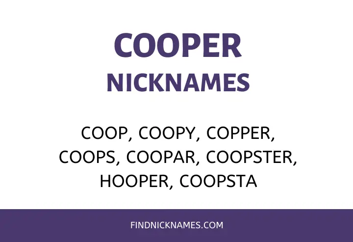 Cooper Nicknames